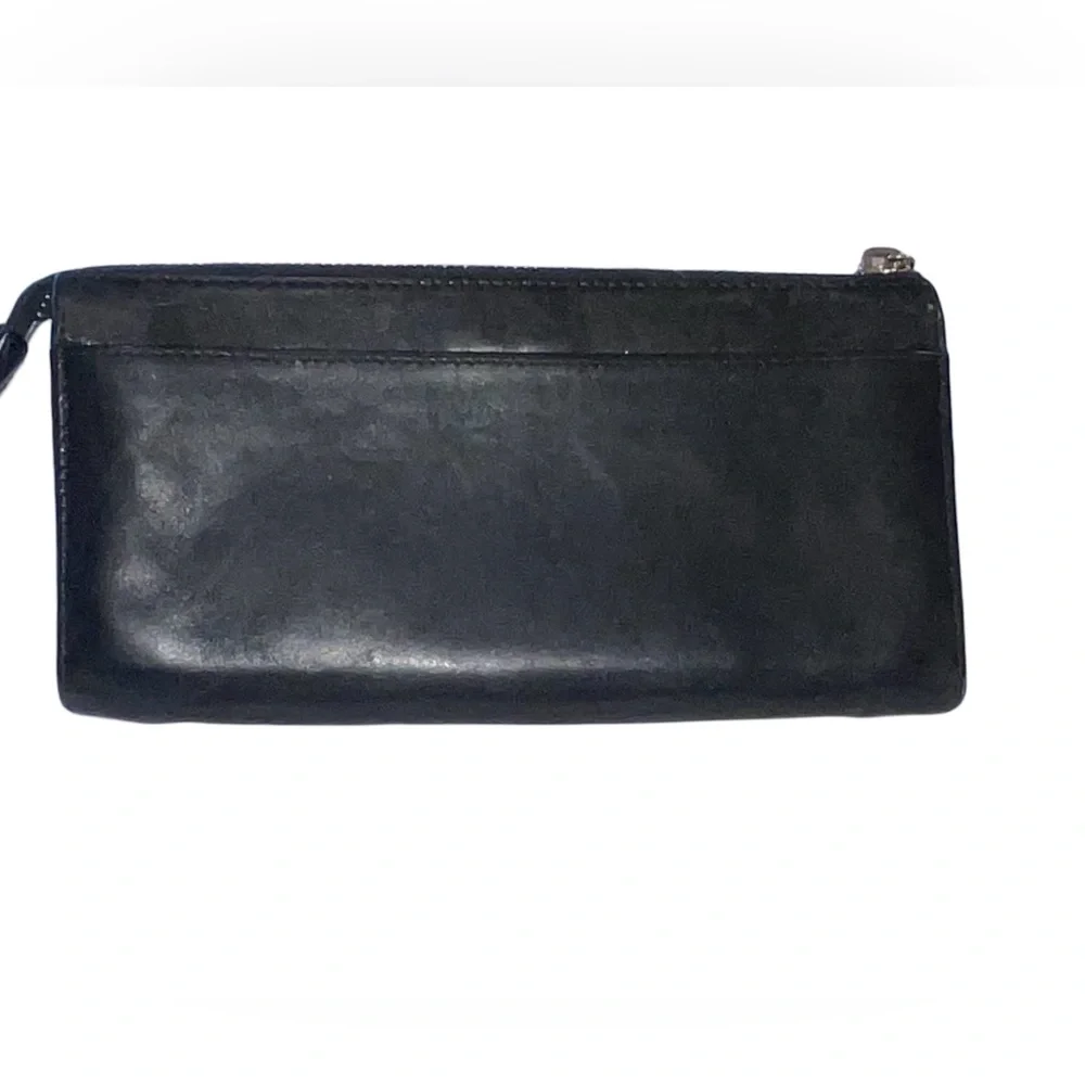Marc Jacobs Black Leather Wallet Gold Hardware Multi Pocket Zip - Picture 4 of 15